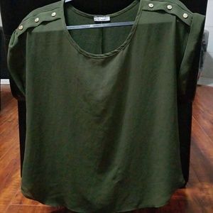 Olive green blouse